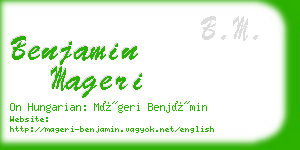 benjamin mageri business card